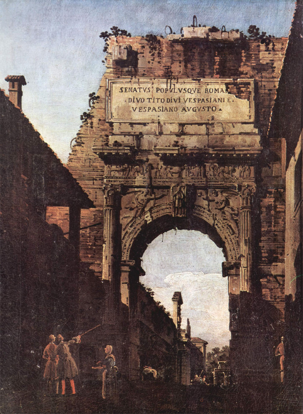Bernardo Bellotto,L'Arc de Titus (avant sa restauration) (1742-1744, date indéterminée)